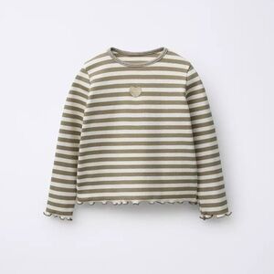 Zara toddler girl 3T green stripe long sleeve
